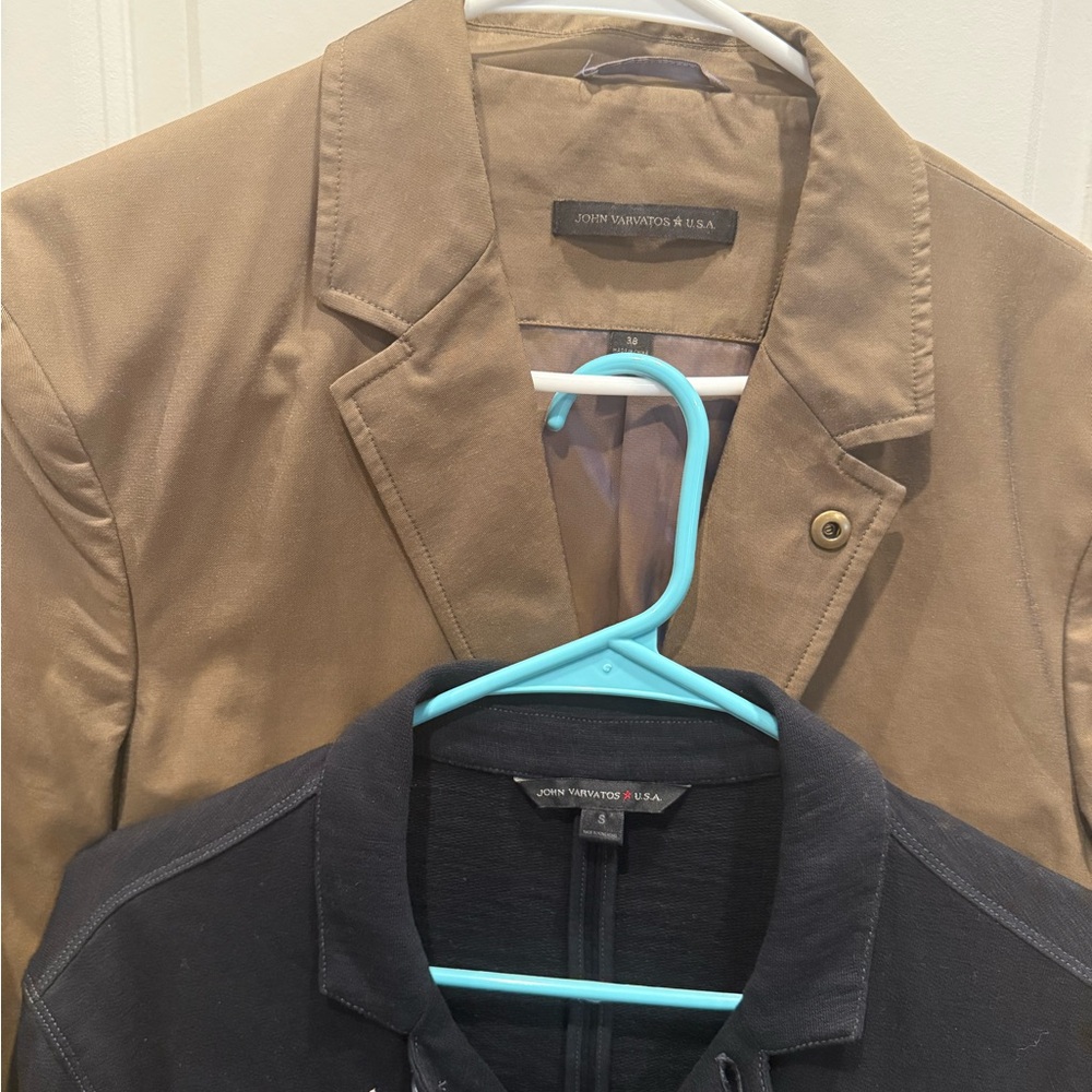 John Varvatos Men's Tan and Black Jacket Duo